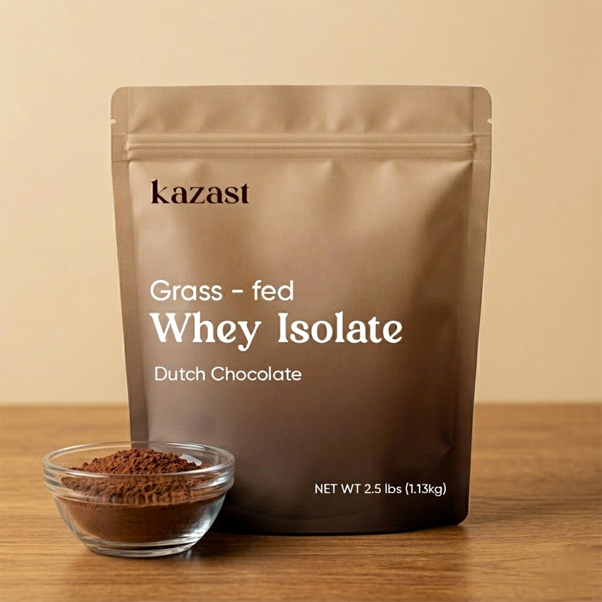 Kazast® Whey Protein Isolate Powder - Dutch Chocolate